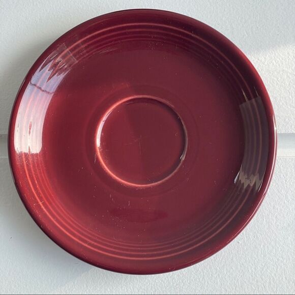 Fiesta Homer Laughlin Cinnabar Tea Cup and Saucer - Picture 8 of 9